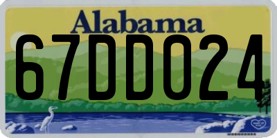 AL license plate 67DD024