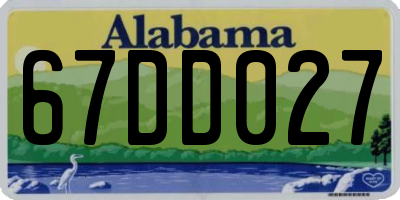 AL license plate 67DD027