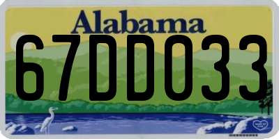 AL license plate 67DD033