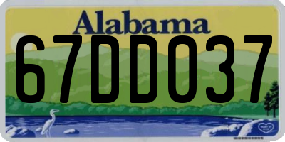 AL license plate 67DD037