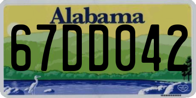 AL license plate 67DD042
