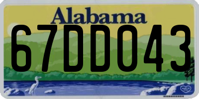 AL license plate 67DD043