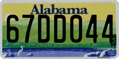 AL license plate 67DD044