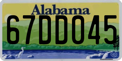 AL license plate 67DD045