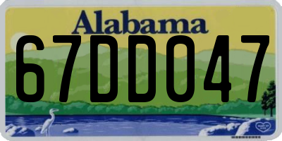 AL license plate 67DD047