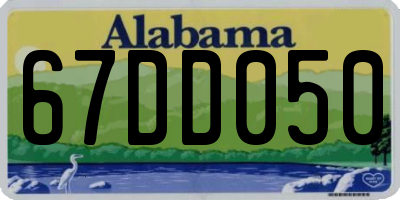 AL license plate 67DD050