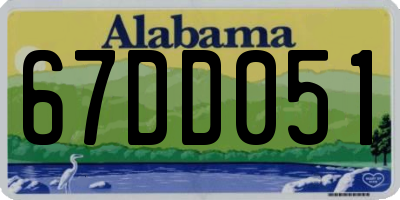 AL license plate 67DD051
