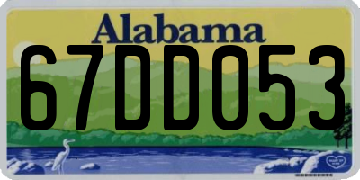 AL license plate 67DD053