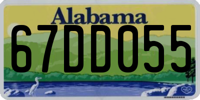 AL license plate 67DD055