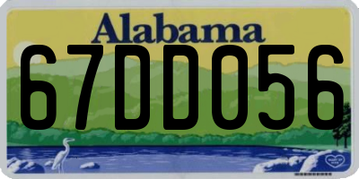 AL license plate 67DD056