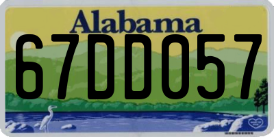 AL license plate 67DD057