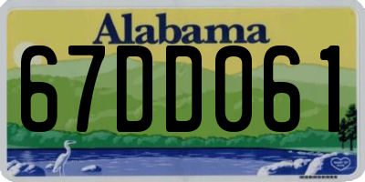 AL license plate 67DD061