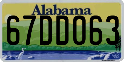 AL license plate 67DD063