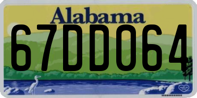 AL license plate 67DD064
