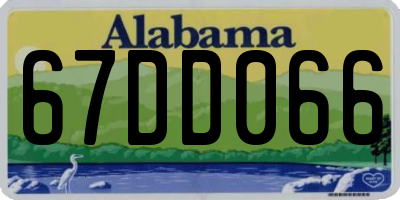 AL license plate 67DD066