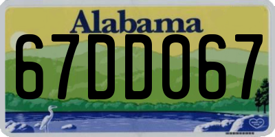 AL license plate 67DD067