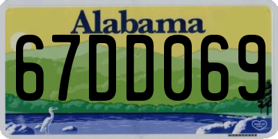 AL license plate 67DD069
