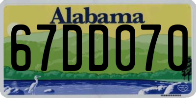 AL license plate 67DD070