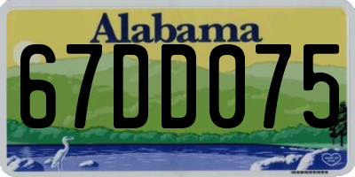 AL license plate 67DD075