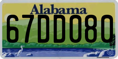 AL license plate 67DD080