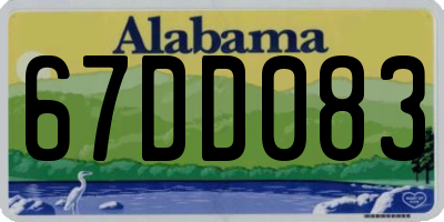 AL license plate 67DD083