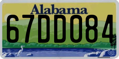 AL license plate 67DD084