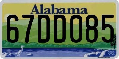 AL license plate 67DD085