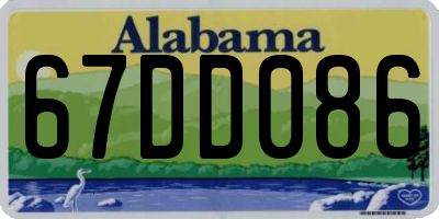 AL license plate 67DD086
