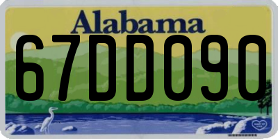 AL license plate 67DD090