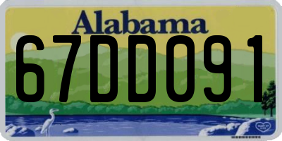 AL license plate 67DD091