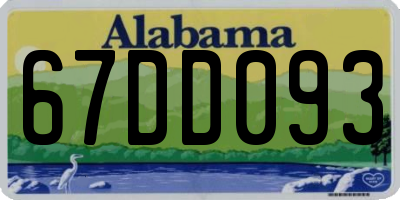 AL license plate 67DD093