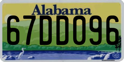 AL license plate 67DD096