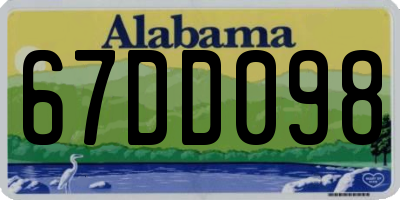 AL license plate 67DD098