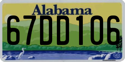 AL license plate 67DD106
