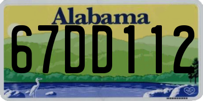 AL license plate 67DD112