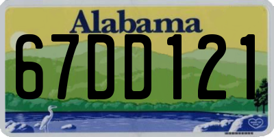 AL license plate 67DD121
