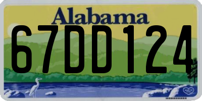 AL license plate 67DD124