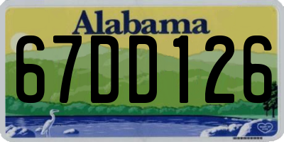 AL license plate 67DD126
