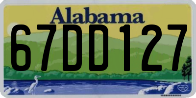 AL license plate 67DD127