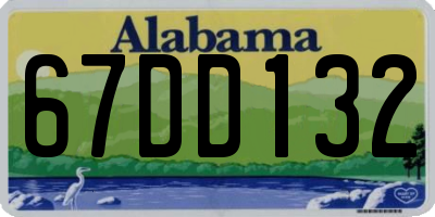 AL license plate 67DD132