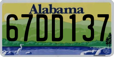AL license plate 67DD137