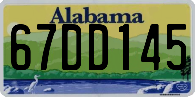 AL license plate 67DD145