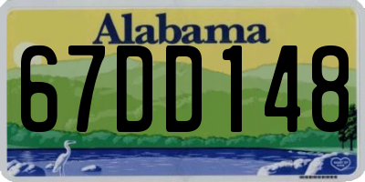 AL license plate 67DD148