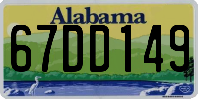 AL license plate 67DD149