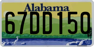 AL license plate 67DD150