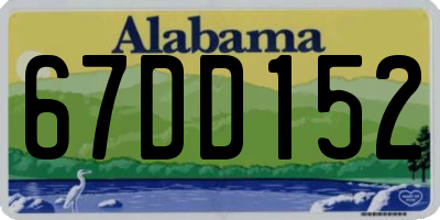AL license plate 67DD152