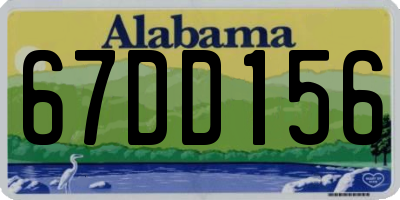 AL license plate 67DD156