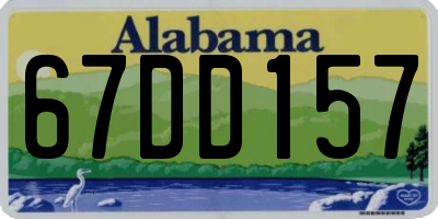 AL license plate 67DD157