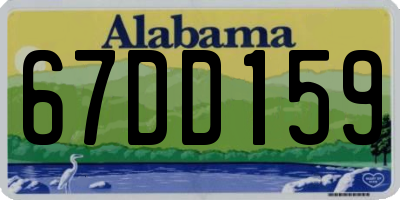 AL license plate 67DD159