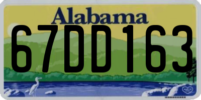AL license plate 67DD163